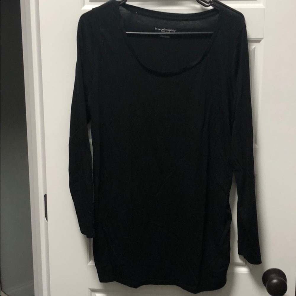 Liz Lange Black Maternity Shirt